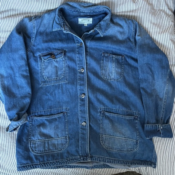 Orvis Jackets & Blazers - Orvis Classic Indigo Denim/Cotton Shirt Jacket Size -Large